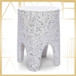 Adore Decor Martini Terrazzo Stool White / Gray