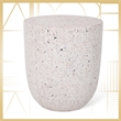 Adore Decor Martini Terrazzo Side Table White / Gray