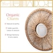 Adore Decor Carrie Round Rattan Style Water Hyacinth Hanging Mirror