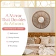 Adore Decor Carrie Round Rattan Style Water Hyacinth Hanging Mirror