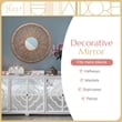 Adore Decor Carrie Round Rattan Style Water Hyacinth Hanging Mirror