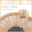 Adore Decor Carrie Round Rattan Style Water Hyacinth Hanging Mirror
