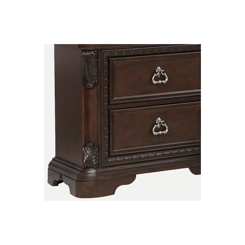 Bernards Coventry Two Drawer Bedroom Nightstand In Cherry Wood 1988 120