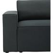 Melrose 99-inch Modular Sectional Sofa with Ottoman in Dark Gray Linen Fabric