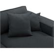 Melrose 99-inch Modular Sectional Sofa with Ottoman in Dark Gray Linen Fabric