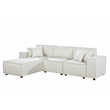 Harvey 104 inch Reversible Chaise Sectional Sofa Beige Linen L-Shaped