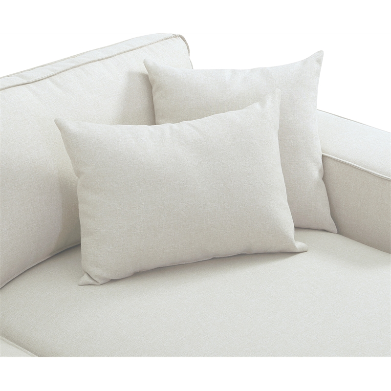 Harvey 104 inch Reversible Chaise Sectional Sofa Beige Linen L-Shaped
