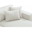 Melrose 99 inch Modular Sectional Sofa with Ottoman in Beige Linen Fabric