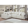 Melrose 99 inch Modular Sectional Sofa with Ottoman in Beige Linen Fabric