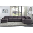 Tifton Modular Reversible Sectional in Dark Gray Linen Fabric