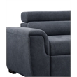 Haris Gray Fabric Sleeper Sofa Sectional Couch and Storage Ottoman