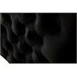 Bayberry Black Velvet Fabric Sofa Couch with 3 Pillows
