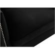 Bayberry Black Velvet Fabric Loveseat Couch with 2 Pillows