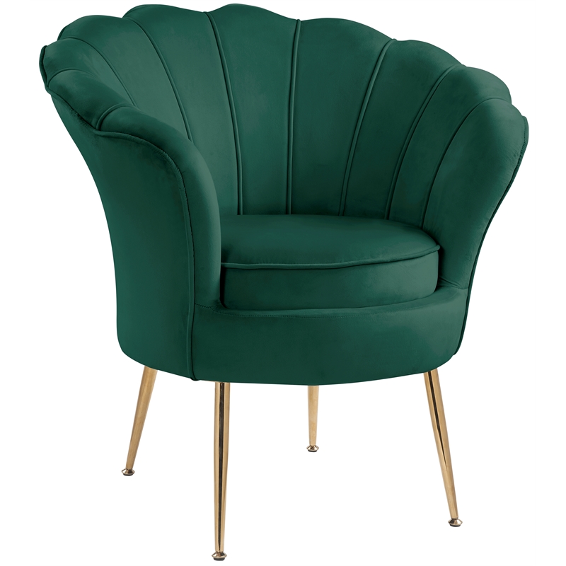 green patterned chair