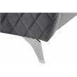 Sofia Gray Velvet Elegant Modern Chic Accent Arm Chair with Metal Legs