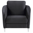 Lilola Sofia Black Velvet Fabric Elegant Modern Chic Accent Arm Chair