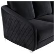 Lilola Sofia Black Velvet Fabric Elegant Modern Chic Accent Arm Chair
