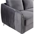 Hathaway Gray Velvet Elegant Modern Chic Accent Arm Chair
