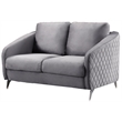 Lilola Home Sofia Gray Velvet Elegant Modern Chic Loveseat Couch