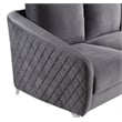 Lilola Home Sofia Gray Velvet Elegant Modern Chic Loveseat Couch
