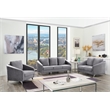 Lilola Home Sofia Gray Velvet Elegant Modern Chic Loveseat Couch