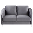 Lilola Home Sofia Gray Velvet Elegant Modern Chic Loveseat Couch