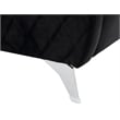 Lilola Sofia Black Velvet Elegant Modern Chic Loveseat Couch