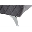 Sofia Gray Velvet Elegant Modern Chic Sofa Couch with Chrome Metal Legs