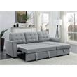 Light Gray Fabric Sleeper Sectional Sofa with Reversible Storage Chaise