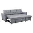 Avery Light Gray Fabric Sleeper Sectional Sofa with Reversible Storage Chaise