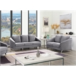 Sofia Gray Velvet Fabric Sofa Loveseat Living Room Set