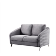 Sofia Gray Velvet Fabric Sofa Loveseat Living Room Set