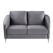 Sofia Gray Velvet Fabric Sofa Loveseat Living Room Set