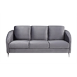 Sofia Gray Velvet Fabric Sofa Loveseat Living Room Set