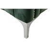 Bayberry Green Velvet Sofa with 3 Pillows