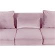 Bayberry Pink Velvet Sofa with 3 Pillows