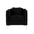 Bayberry Black Velvet Sofa Loveseat Chair Living Room Set