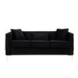 Bayberry Black Velvet Sofa Loveseat Living Room Set
