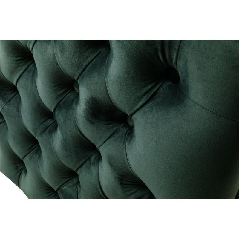 Bayberry Green Velvet Sofa Loveseat Living Room Set
