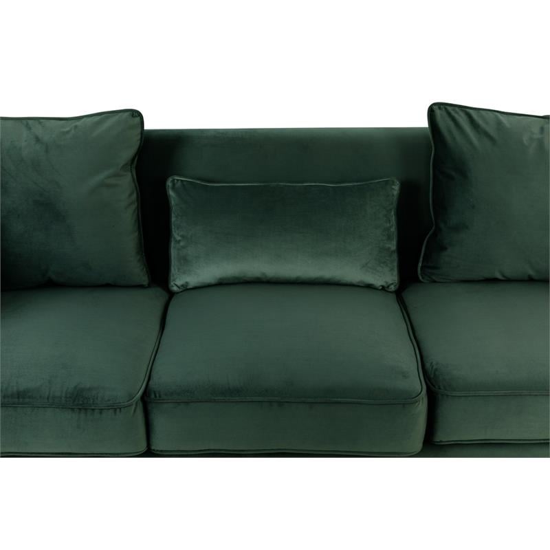 Bayberry Green Velvet Sofa Loveseat Living Room Set