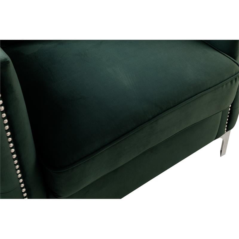 Bayberry Green Velvet Sofa Loveseat Living Room Set