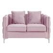 Bayberry Pink Velvet Sofa Loveseat Living Room Set