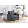 Hannah Dark Gray Woven Fabric Convertible Armchair Bed