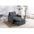 Hannah Dark Gray Woven Fabric Convertible Armchair Bed