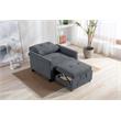 Hannah Dark Gray Woven Fabric Convertible Armchair Bed