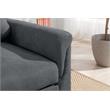 Hannah Dark Gray Woven Fabric Convertible Armchair Bed