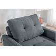 Hannah Dark Gray Woven Fabric Convertible Armchair Bed