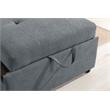 Hannah Dark Gray Woven Fabric Convertible Armchair Bed