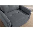 Hannah Dark Gray Woven Fabric Convertible Armchair Bed