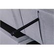 Lara Linen Fabric Convertible Sleeper Chair with Side Pocket in Light Gray